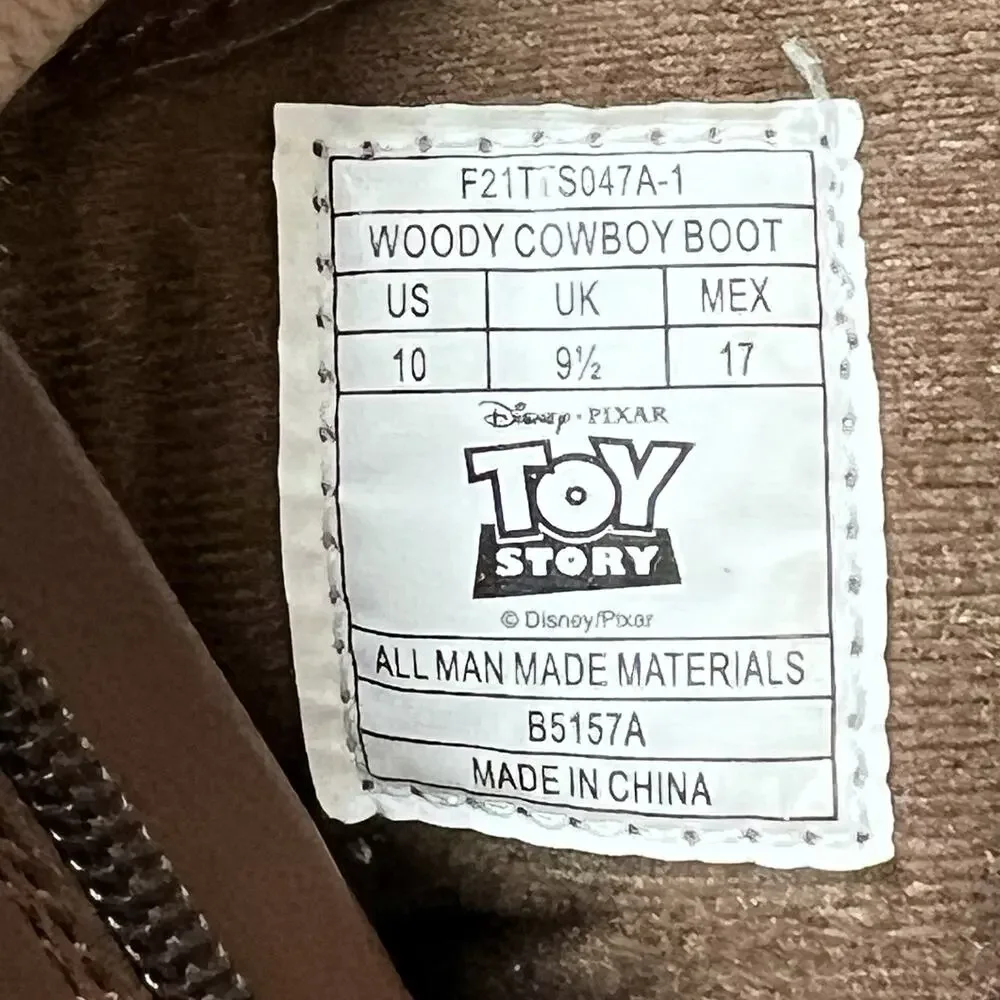 Disney Toy Story Woody Cowboy Boot Little Kid Toddler 10 Brown Western Synthetic